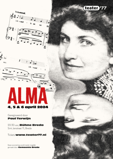 Poster: Teater '77 speelt Alma